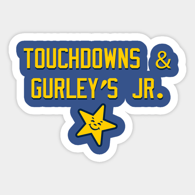 Touchdowns & Gurley's Jr. Sticker by Underground Sports Philadelphia